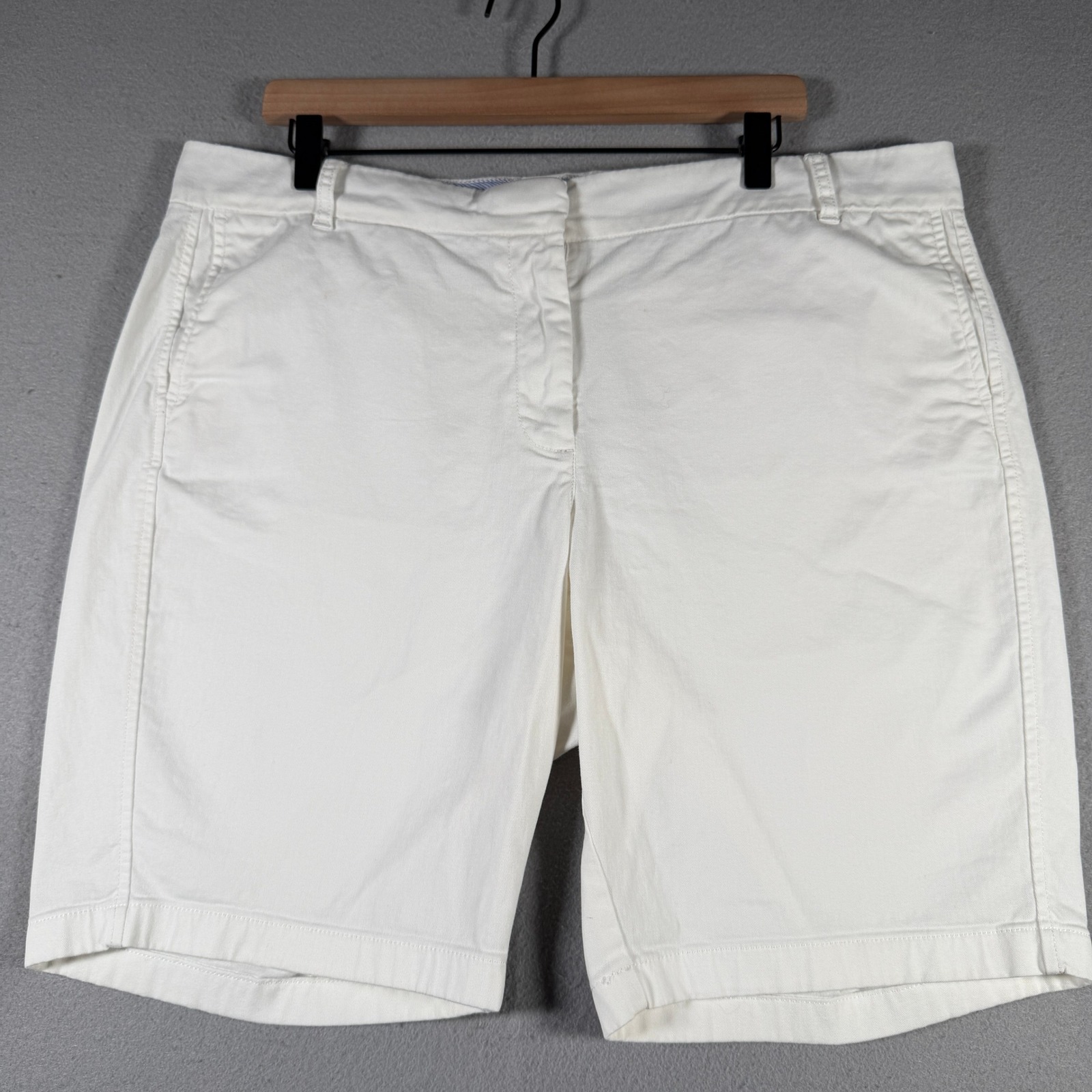 J.Crew Womens White Stretch Chino Shorts Size 16 H5826 Summer 2021